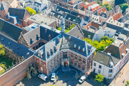 Preview: Aerial View From The Observation Deck Domtoren Of The Historic Part Of The City. Utrecht
