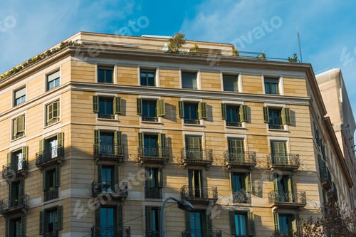 Preview: Typical Building At Barcelona With Small Steel Balconies