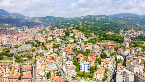 Preview: La Spezia, Italy. Hill Del Poggio. View Of The City, Aerial View