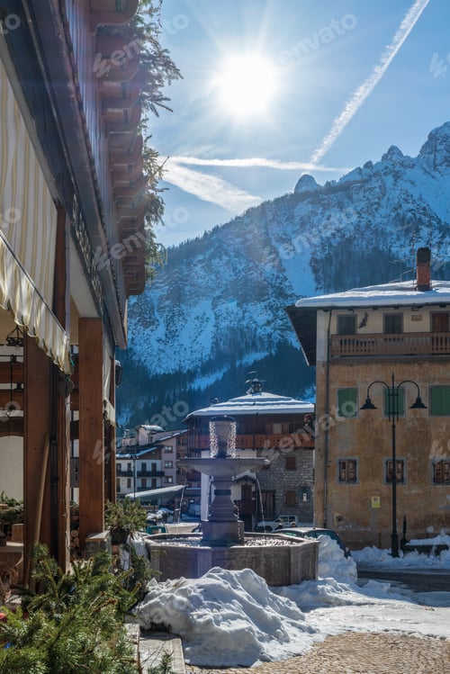Preview: Forni Di Sopra Winter. Ancient Mountain Village. Pearl Of The Friulian Dolomites