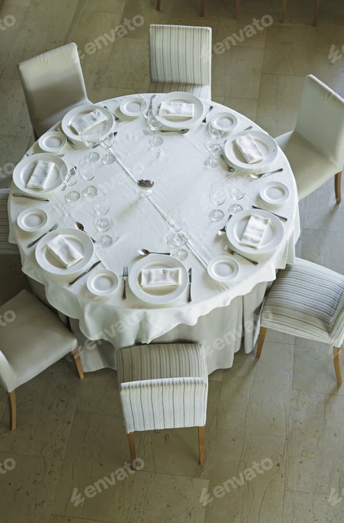 Preview: Event Tables Prepared In Hotel Restaurant And Catering Celebrations