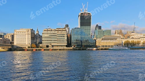 Preview: Skyscraper Building In City Of London Over Thames River