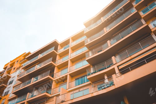 Preview: Mediterranean Modern Apartments From The Exterior View With Big Balcony