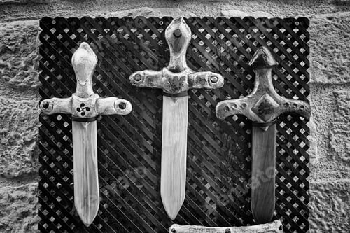 Preview: Medieval Wooden Sword For Children, Celebration