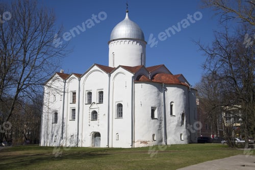 Preview: The Church Of St. John On Opoki Day In April. Veliky Novgorod