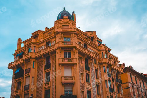 Preview: Majestic And Residential Corner Building With Stucco Details
