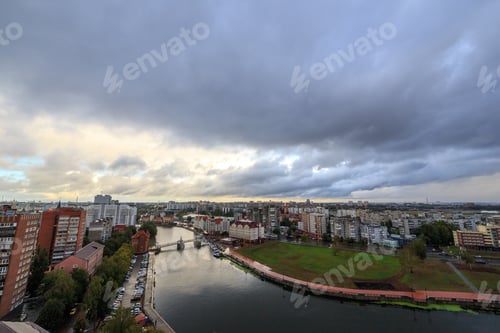 Preview: Rain Over The City. Central Part Of The City Of Kaliningrad, Russia