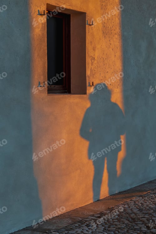 Preview: Sunset Light Designs Between The Columns. Ancient Residence Of The Doge Of Venice. Villa Manin
