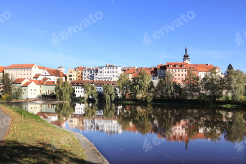 Preview: The Colorful Autumn Medieval Town Pisek, Czech Republic