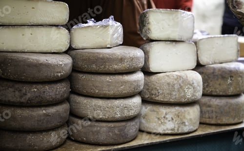 Preview: Cured Sheep Cheese In Food Market, Food