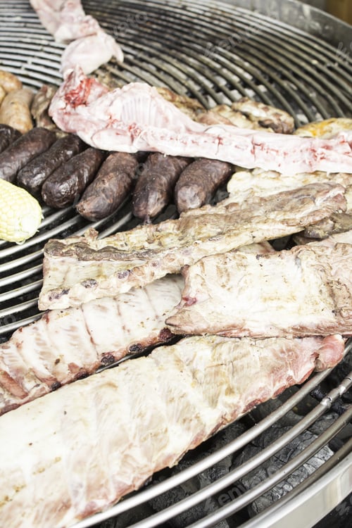 Preview: Blood Sausage And Pork Chops On The Grill, Food