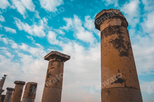 Preview: Columns At Italy With Dramatic Sky