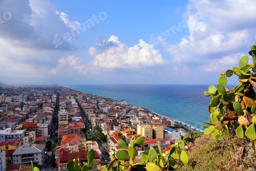 Preview: Panorama Of The Town Of Capo D'Orlando Sicily Italy