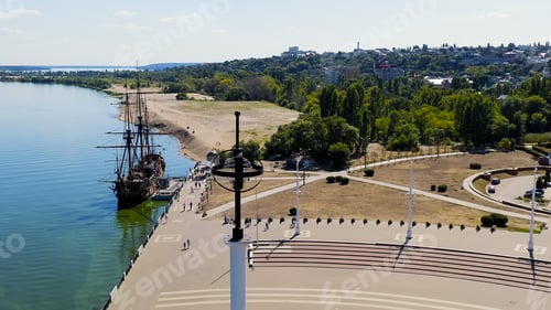Preview: Voronezh, Russia. Admiralteyskaya Square. Voronezh River Embankment, Aerial View