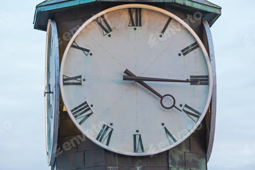 Preview: Aker Brygge Clock Tower In Oslo Norway
