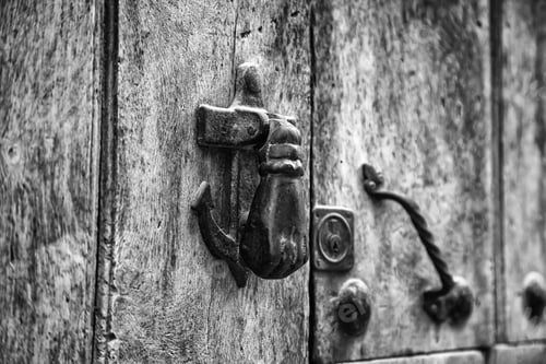 Preview: Wooden Door With Ancient Lock, Construction And Architecture