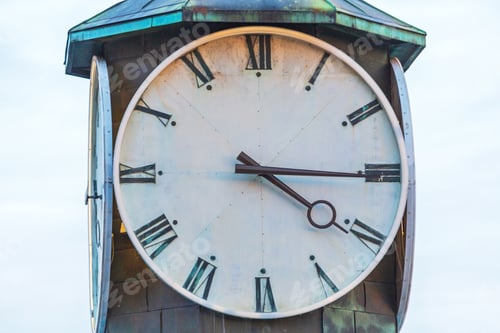 Preview: Aker Brygge Clock Tower In Oslo Norway