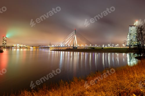 Riga. Cable-Stayed Bridge.