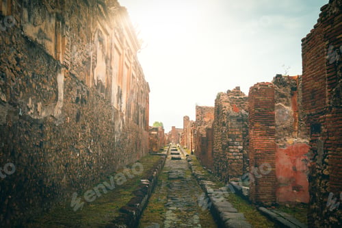 Preview: Ancient Street At Pompeii Ruins