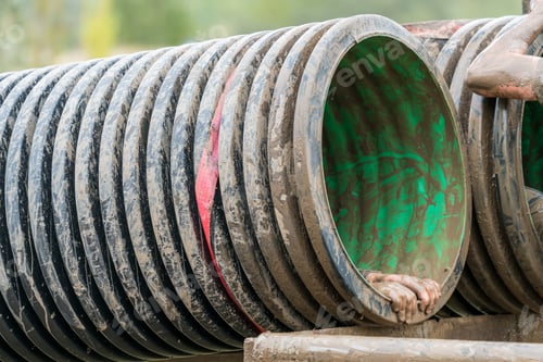 Preview: An Athlete Coming Out Of A Pipe Obstacle In A Mud Run