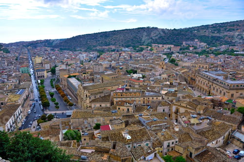 Preview: Panorama Of Scicli, Sicily, Italy