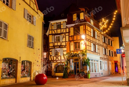 Preview: French City Colmar On Christmas Eve.