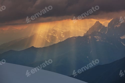 Preview: Scenic Sunset In The Mountains. Autumn Season.