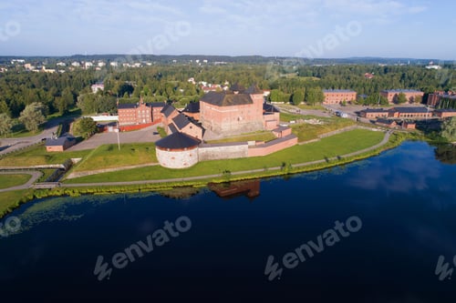 Preview: Hameenlinna Fortress On The Bank Of The Vanayavesi Lake In The Solar July Morning. Finland