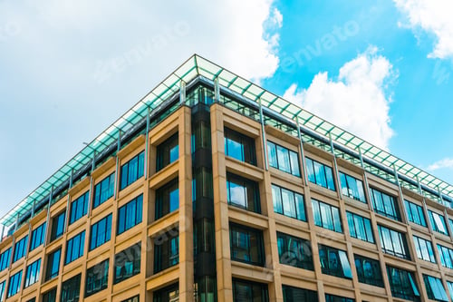 Preview: Office Building With Orange Facade And Big Windows
