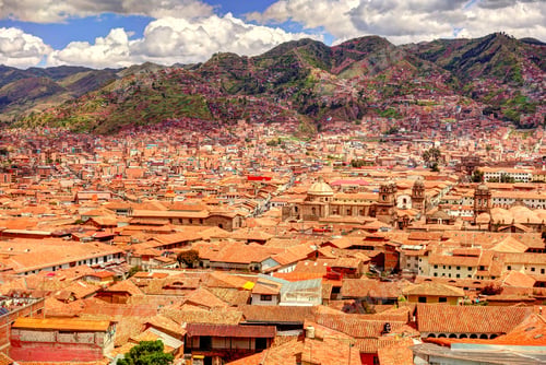 Preview: Cusco, Peru Historical Center Of Cusco In Sunny Weather, Hdr Photo