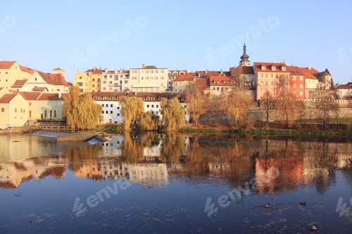 Preview: The Colorful Autumn Medieval Town Pisek In Czech Republic
