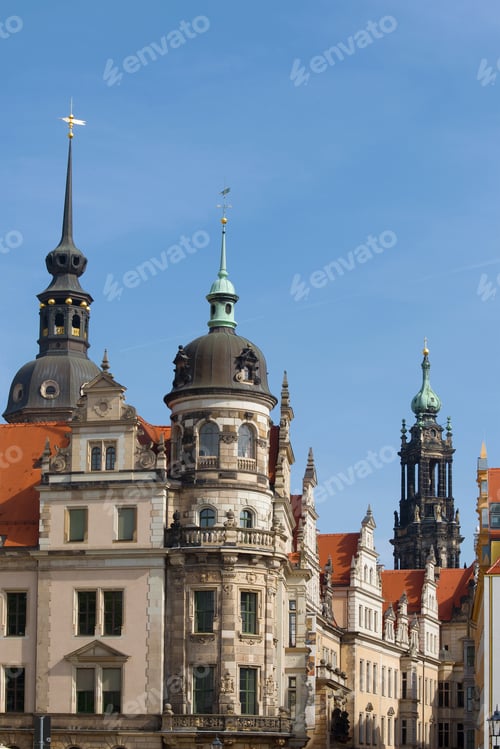 Preview: Corner Of Old Dresden On A Sunny Afternoon. Germany