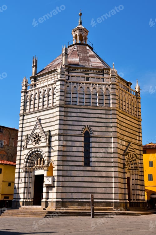 Preview: Saint John'S Baptistery In Pistoia City Built In The Year 1303 With An Octagonal Base (Tuscany