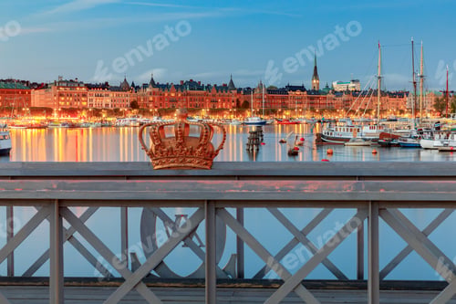 Preview: Stockholm. City Embankment At Sunset.
