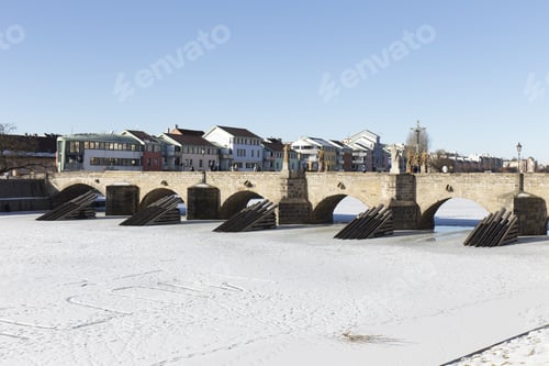 Preview: The Oldest Stone Bridge In Central Europe Above River Otava, Pisek, Czech Republic