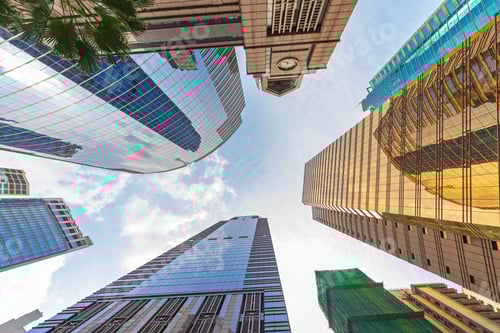 Preview: Look Up Office Building Skyscrapers In Hong Kong