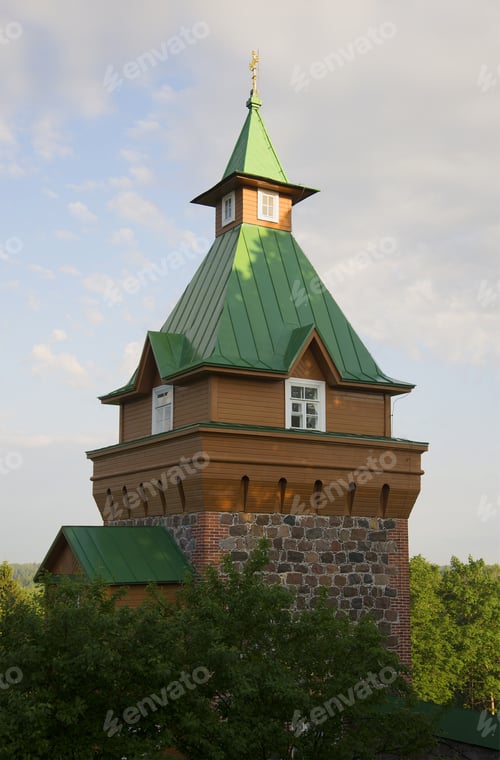 Preview: Tower Of Pyukhtitsy Dormition Stavropegic Convent June Morning. Estonia
