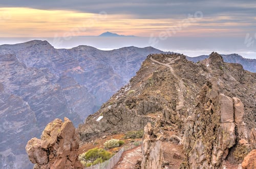 Preview: Panoramic View From The Roque De Los Muchachos, (English: "Rock Of The Boys"), The Highest Point On