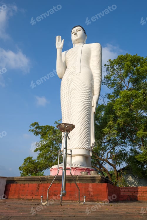 Preview: Sculpture Of The Standing Buddha In The Gokanna Rajamaha Viharaya Buddhist Temple. Fort Frederick