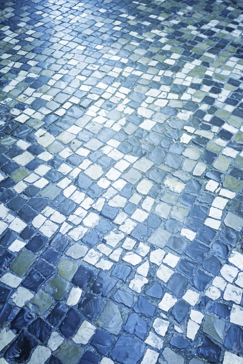 Preview: Urban Land For Street With Colored Tiles, Construction