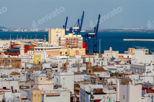 Preview: View Of The Historic Center Of Cadiz From The Observation Deck.