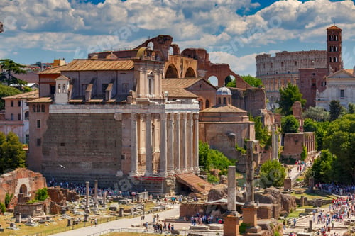 Preview: Rome. Roman Forum At Sunset.