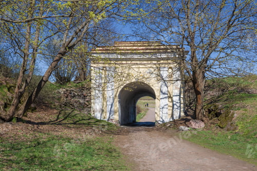 Preview: The Ravelin Gate Of The Ancient Annenskie Fortifications (Annenkrone) On A Sunny May Day. Vyborg