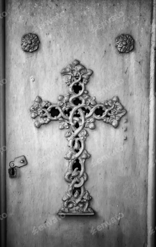 Preview: Door In Cemetery Pantheon, Death And Religion, Christianity
