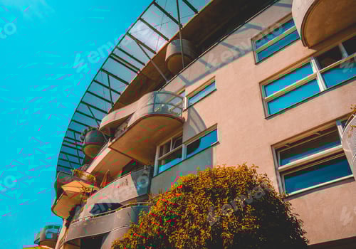 Preview: Curved Building With Steel Balcony