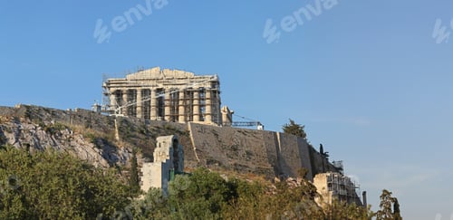 Preview: Archaeological Construction At Parthenon Temple And Acropolis Of Athens