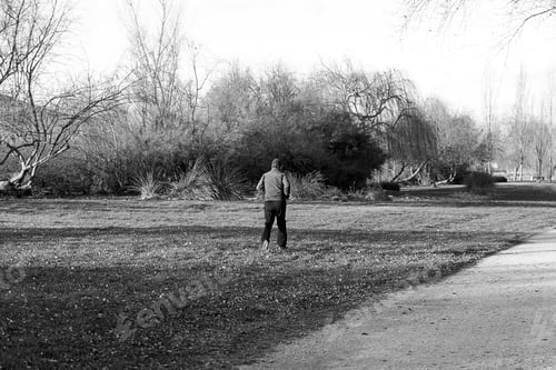 Preview: Man Running In Park, Sport And Training