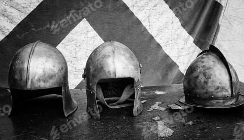 Preview: Ancient Medieval Metal Armor Helmet, War And Champion