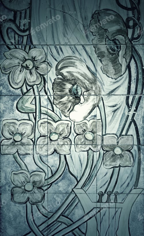 Preview: Colorful Tiles In Lisbon In Urban Wall
