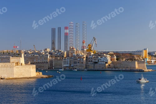 Preview: Valletta. Mediterranean Harbor.